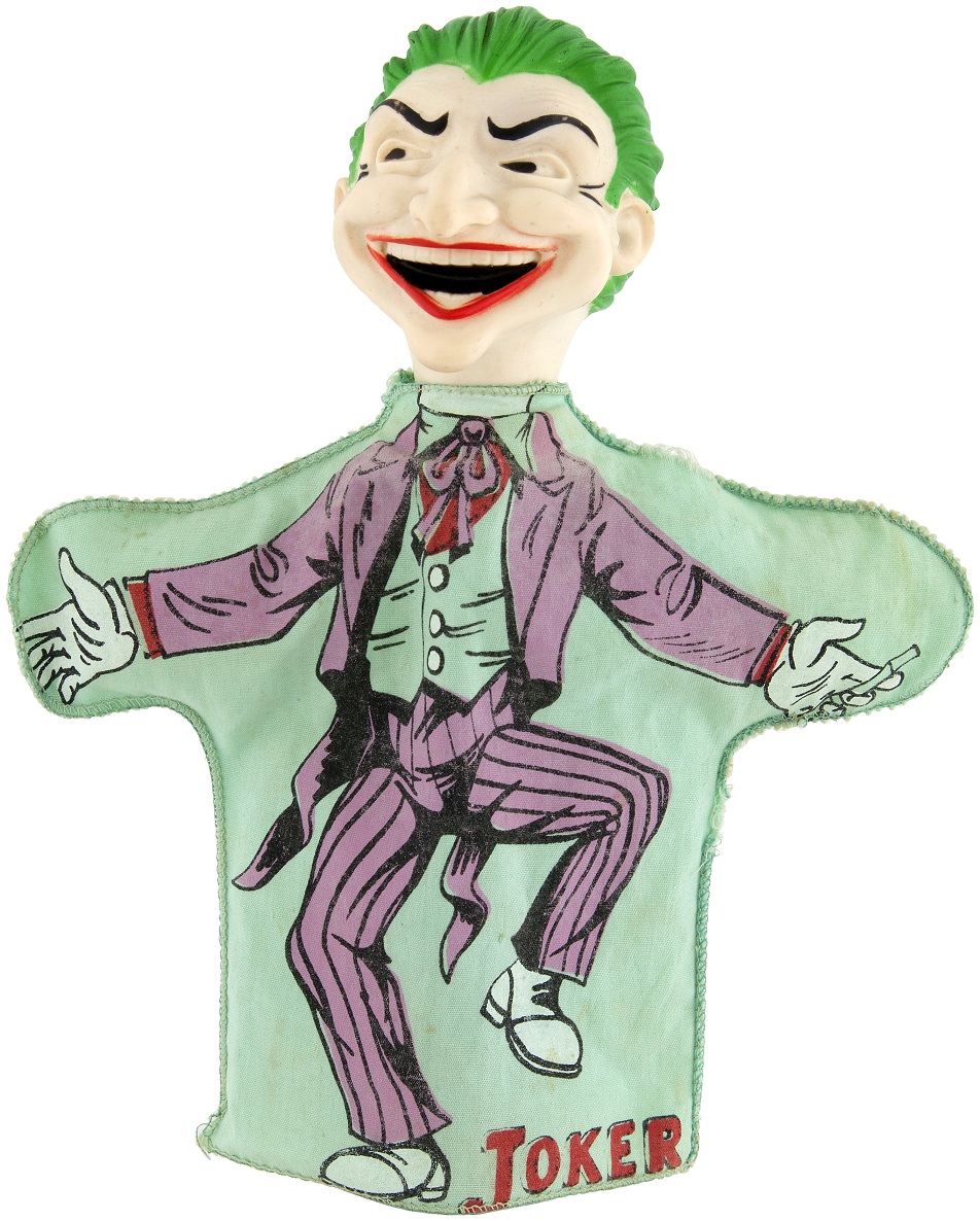 HakesAuctions's tweet photo. #Hakes231 Sneak Peek! What's @DCBatman without #TheJoker? This #rare 1966 #Ideal #Joker #handpuppet will be sold in @HakesAuctions' upcoming sale! Bidding opens Feb. 2! π¦ππ¦
#DCComics #Batman #puppet #auction #BatmanFans #OverstreetPriceGuideToBatman https://t.co/OGmI6VQv9o