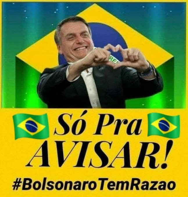 SergioColaboni's tweet photo. #BolsonaroOrgulhoDoBrasil 

Temos      todo        ORGULHO        SIM!

Elegemos      um       Presidente:

Corajoso,   honesto,  verdadeiro,    patriota    e    que   acima   de     tudo.

Ama    e    dá     a    sua     vida     pelo:

                                  BRASIL https://t.co/386qZ7c6S4