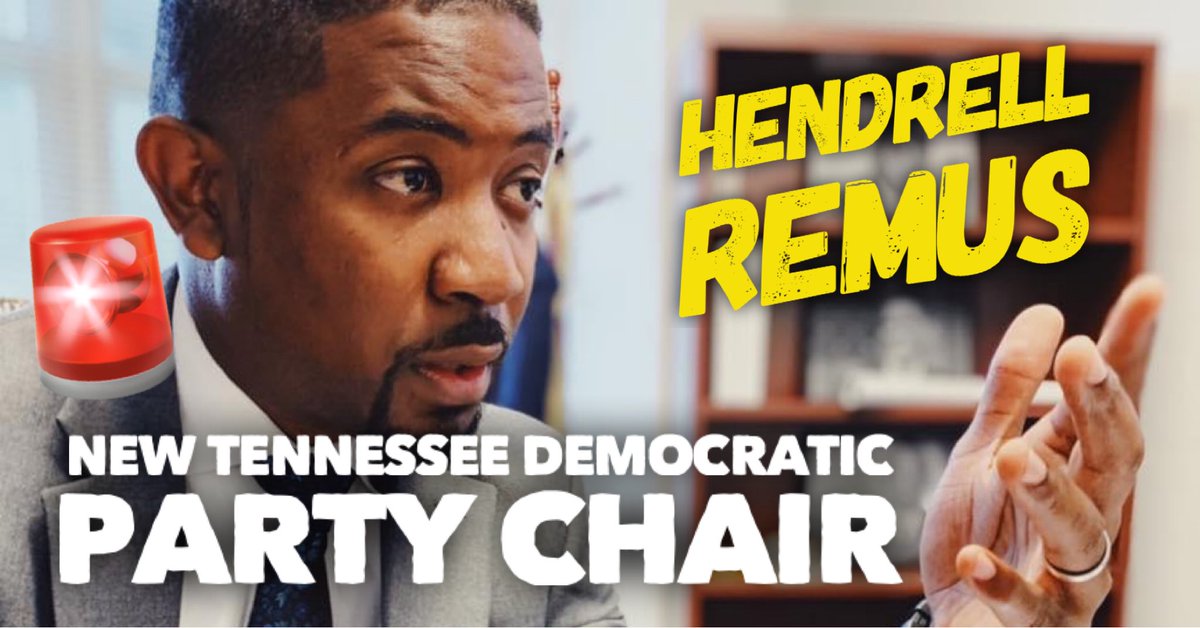 TheTNHoller's tweet photo. 🚨BREAKING: The new chair of the Tennessee Democratic Party (@tndp) will be @hendrellremus https://t.co/j91hipNvlE