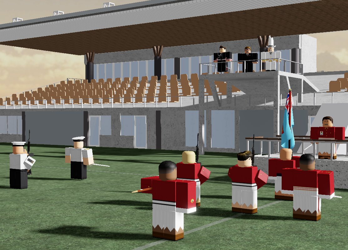 FijiForces's tweet photo. First Fijian Anniversary Celebration attended by the Governor-General Karanka_Novak and Ratu DougDommadome

#fiji
#roblox
#rfmf
#armedforces
#celebration
#PARADE 
#Commonwealth https://t.co/Jcqn2tur7q