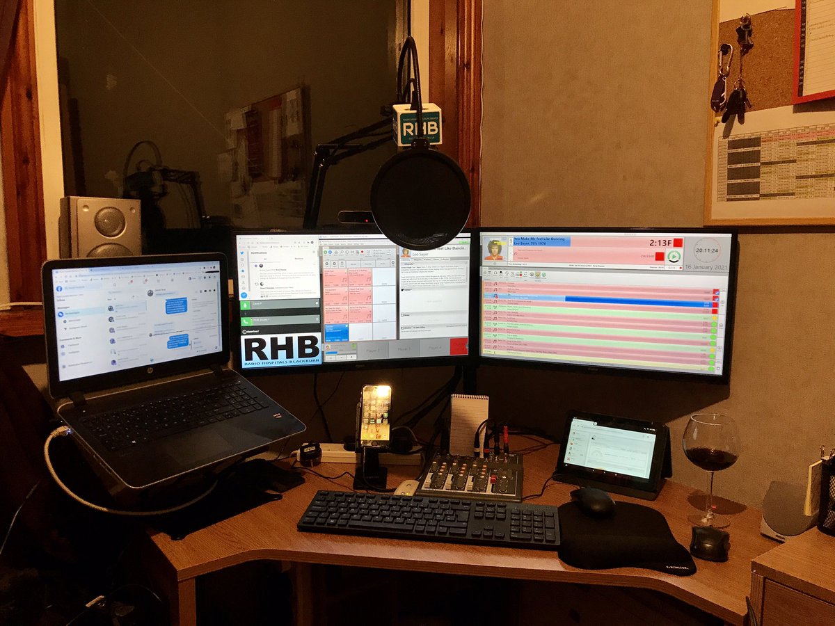 RHB_ONLINE's tweet photo. #PartyClassics on a Saturday evening on Radio Hospitals Blackburn.  Broadcasting from my own home studio #covidsafe working. Dave Peacock 6-9pm. #Live https://t.co/HtYHcx6AQG