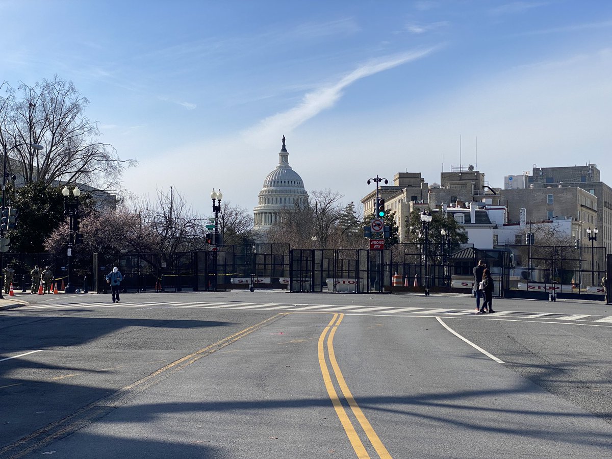 The scope and size of the perimeter and the number of people, fence and hardware to protect our city is truly remarkable. It hit me at this intersection.
