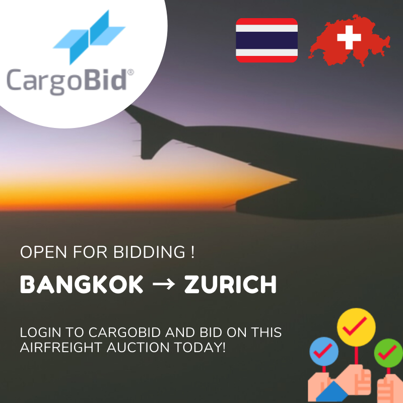 cargobid's tweet photo. Bid now on this air freight auction! From Thailand to Zurich there's great cargo #switzerland #thailand #bangkok #zurich https://t.co/E88QQ80sjD