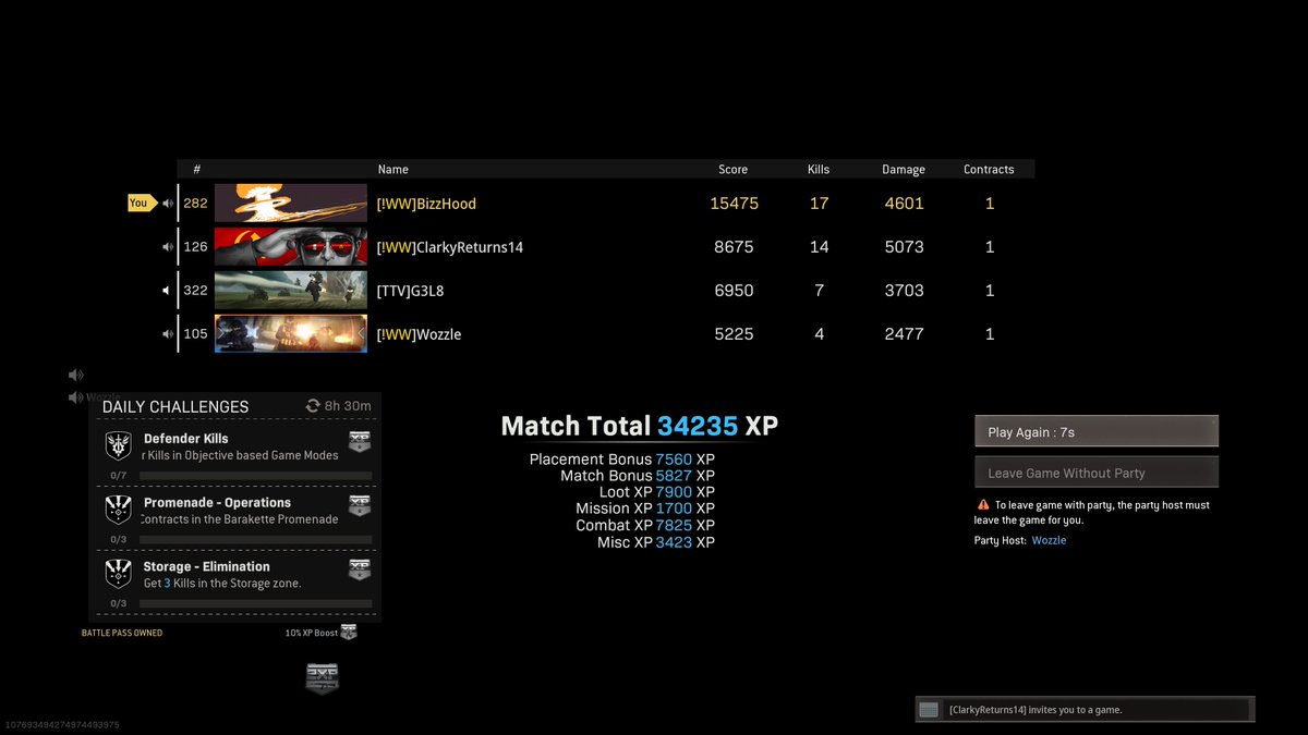 #PS5Share, #CallofDuty®ModernWarfare® 10th best in the lobbyyy @clarkyreturns14