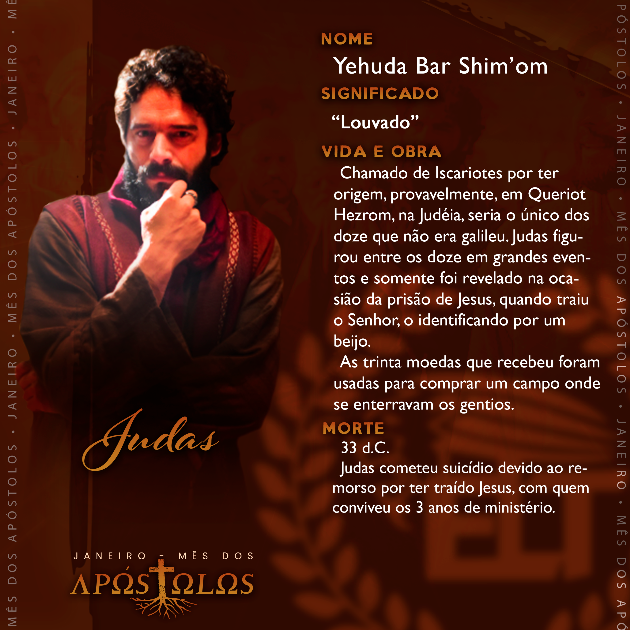 EliteUniversal's tweet photo. Estamos vivendo o mês dos Apóstolos, por isso, decidimos trazer posts contando um pouco sobre cada um.

Hoje, vamos conhecer mais sobre o Apóstolo Judas.

#EliteUniversal #EuSouELT #Apostolos #Biblia #arqueologia #patristica #evangelhos #teologia #iurd #apostle #discipulos https://t.co/19d3b8wkjd