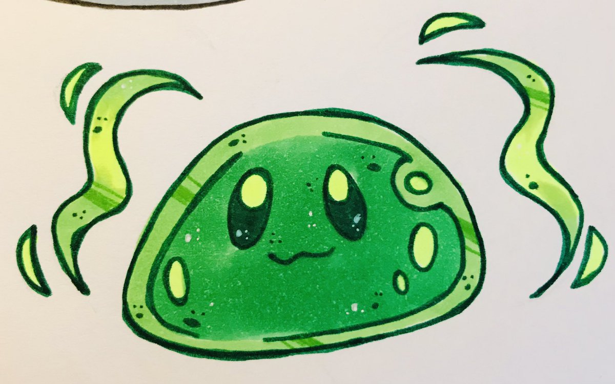 m11quda's tweet photo. A couple of slimes!
Part 2
-
-
-
Tags:
#art #artist #drawing #traditionalart #doodle #slime #fanart #slimerancher #quantumslime #quicksilverslime #hunterslime #radslime https://t.co/WqQEw64Shr