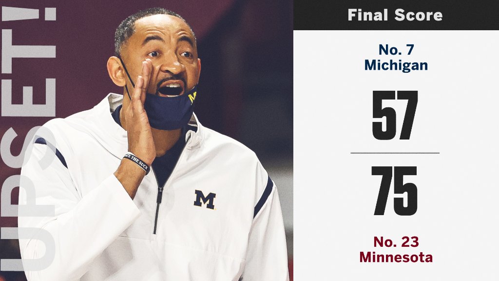 🚨 HUGE UPSET 🚨

No. 23 Minnesota gives No. 7 Michigan their first loss of the season.