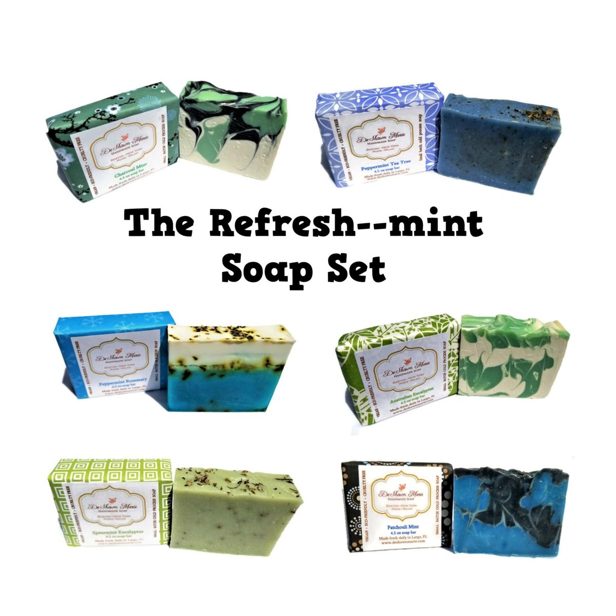 deshawnmarie's tweet photo. Mint Soap Mint Soap Set Mint Soap Gift Christmas Gifts Vegan Soap Sampler Handmade Soap 6 Pack Natural Soap Cold Process Organic Soap https://t.co/VDHhUT3S9H #Handmade #Soap #Gifts #NaturalSoap #HandmadeSoap #Vegan #DeShawnMarie #ColdProcess #SoapSampler https://t.co/KzLBc4rcfu