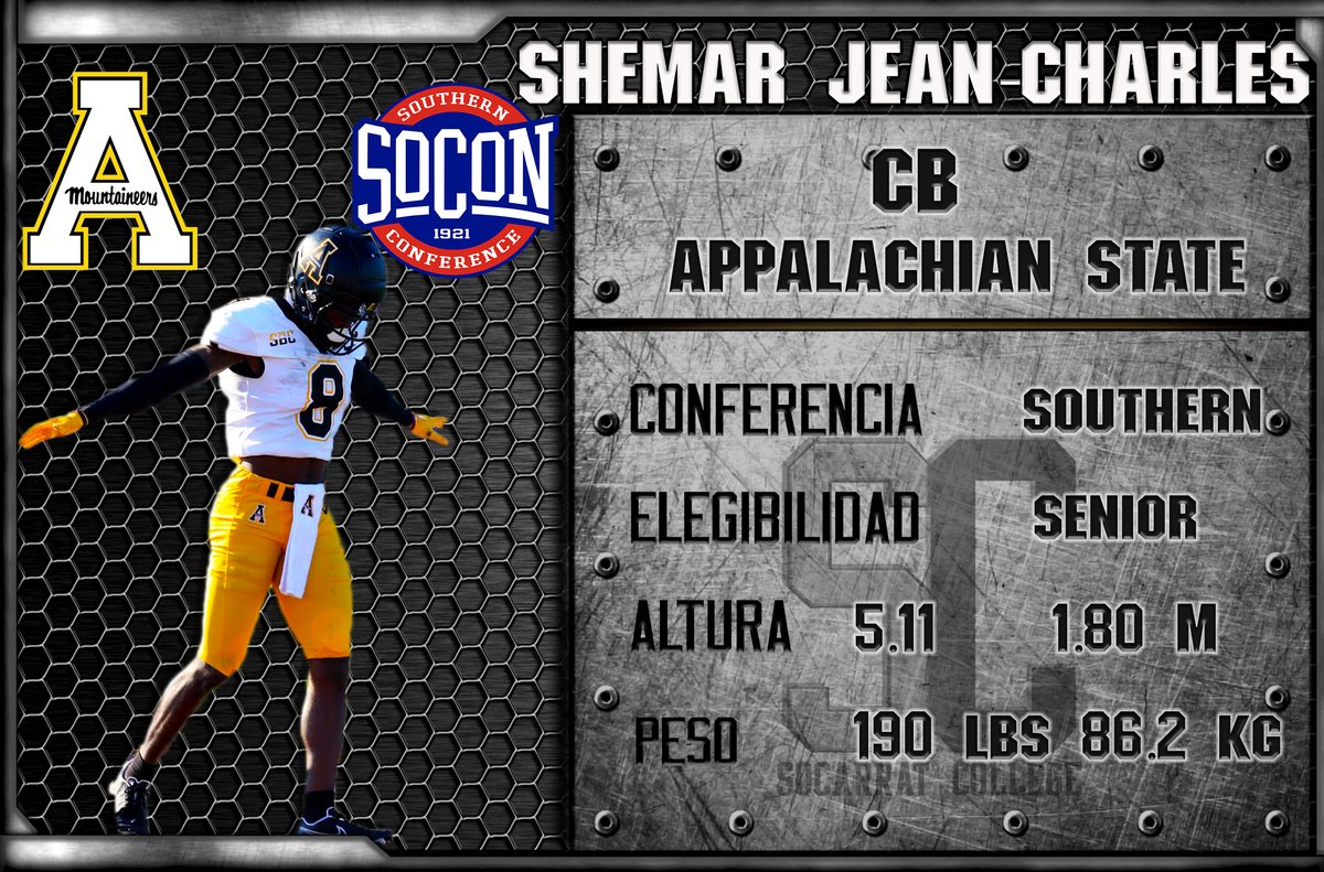 SocarratCollege's tweet photo. El primer prospect del que hablamos era un WR, así que toca mirar la defensa.
Shemar Jean-Charles , CB de Appalachian State Mountaineers, con unos números de impresión.
Solo 17 pases completados de 52 lanzados a su cobertura (32,7%) y 16 pases deflectados. https://t.co/xR33SUOdxS