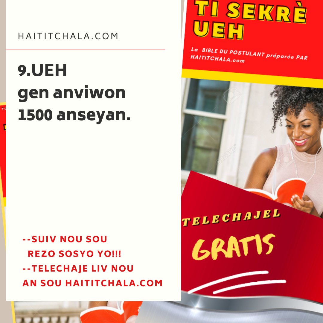 LIKE AND FOLLOW 😊😊😊
#TisekrèUEH-Gratis #haititchala #UEH