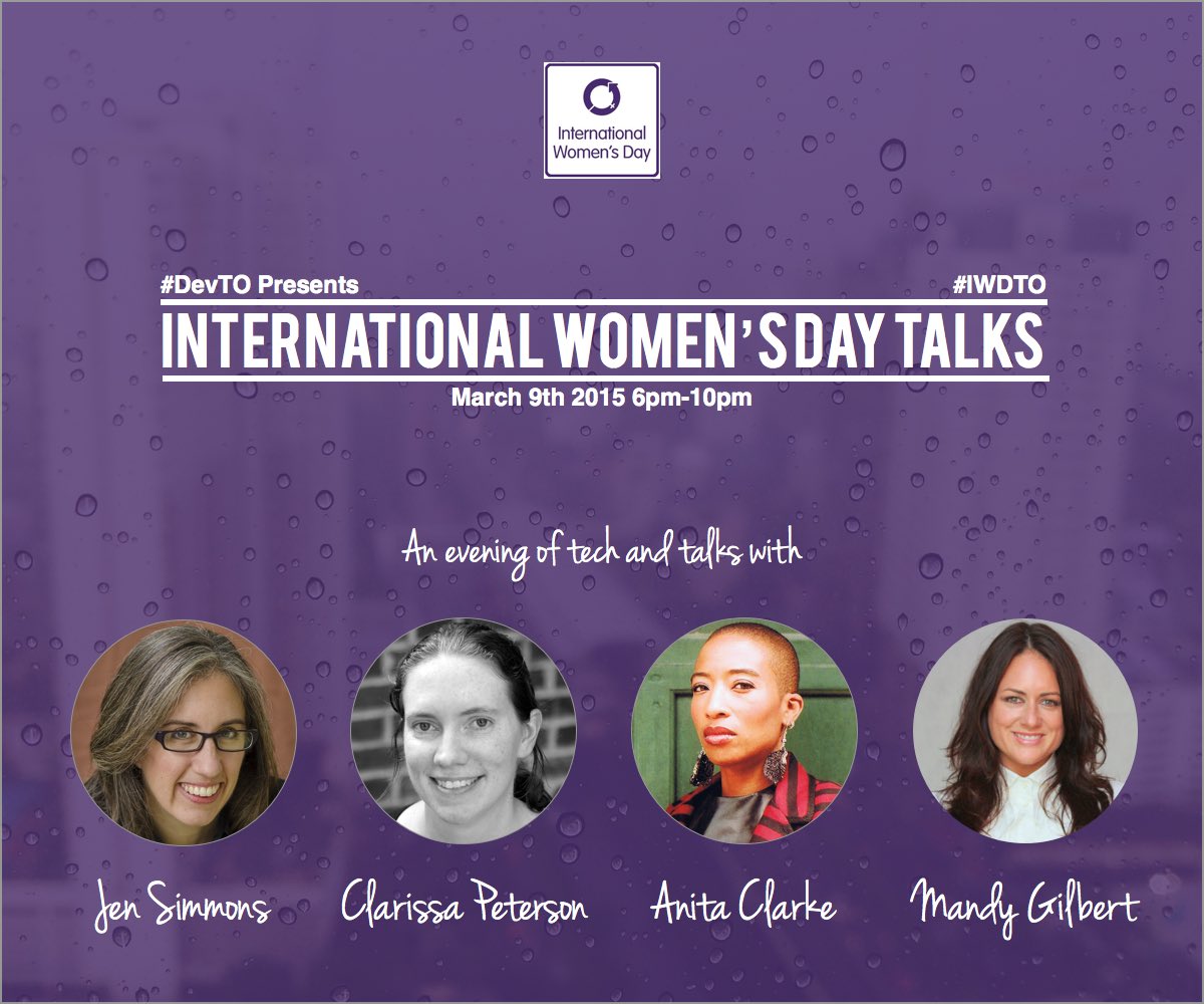 Sharing memories from the last 5 years of  #IWDTO starting with this first squad that shared the first stage at  @achieverstech: @jensimmons  @clarissa  @geekigirl and our host  @verynichey 