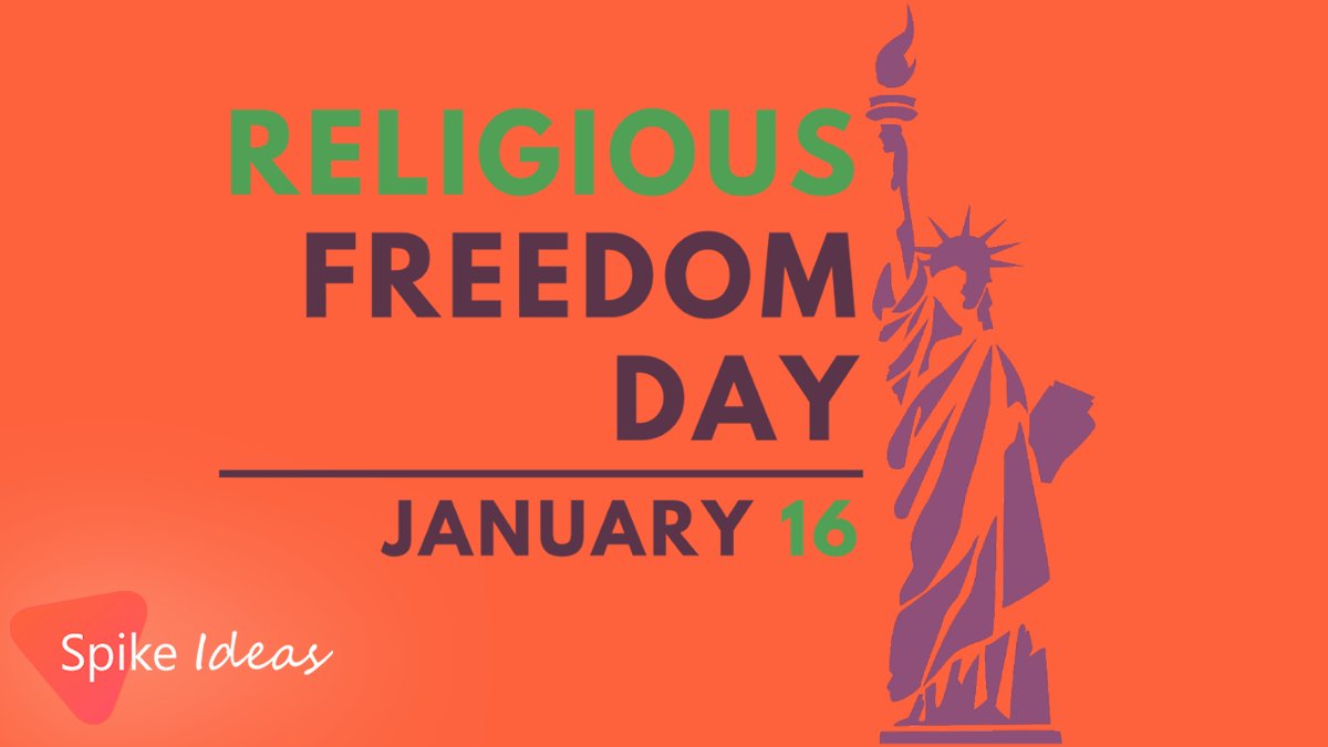 SpikeIdeas's tweet photo. Today is Religious Freedom Day🕊
The United States policy is that ‘Everyone has the right to freedom of thought, conscience and religion’ (Article 18 Universal Declaration of Human Rights).

#ReligiousFreedomDay https://t.co/UEyP16YFR0