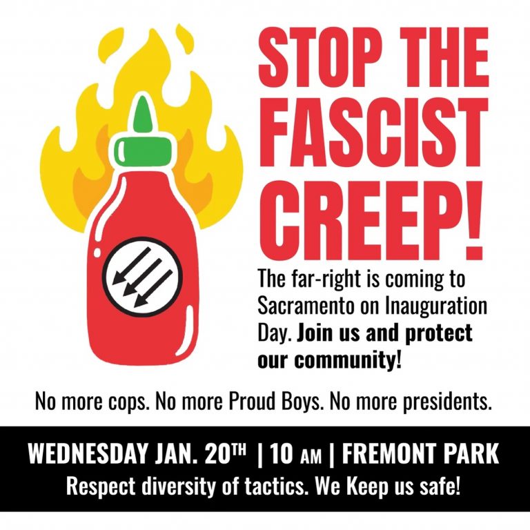 AntifaSac_'s tweet photo. We will not be deterred.
On J20 along with the community we will be marching in the name of antifascism & community defense.
We will be marching against far-right terror.
#AlwaysAntifascist #AllOutForSac
https://t.co/7CpiCcxe3y https://t.co/67L5EhpJEo