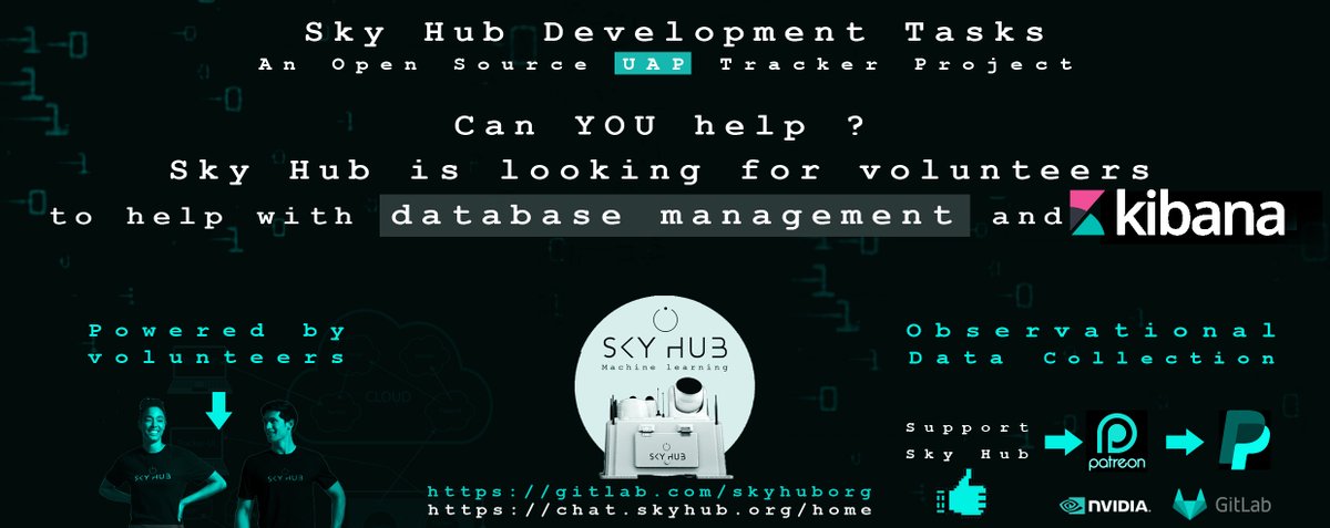 UapTracker's tweet image. We are looking for volunteers to help with database management and kibana :) #kibana #databasemanagementsystemdbms #artificialitellegence #dataanalytics #machinelearning