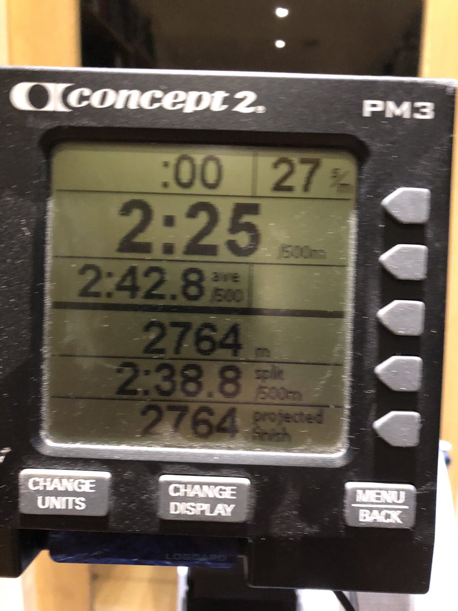 15 minutes on the Rowe before winding dow.