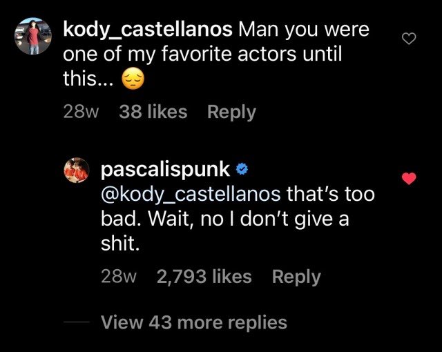 hanleiarey's tweet photo. the way i love pedro pascal so much https://t.co/YbuZP26D4g