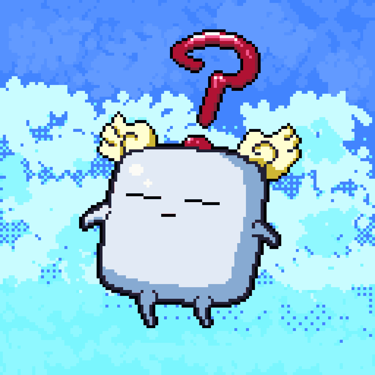 modest attempt at a mokey-mokey #pixelart ☁️