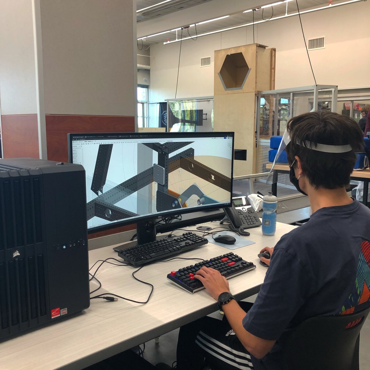 Working hard on CAD! Feels good to be back! #frcbuildseason