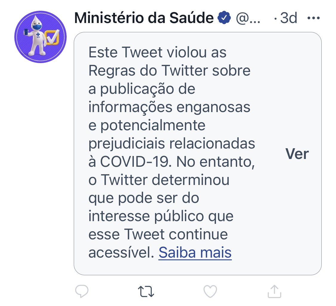 traumann's tweet photo. Em que outro país o Ministério da Saúde é advertido por divulgar informações enganosas sobre Covid19? https://t.co/FV3lWepmTd