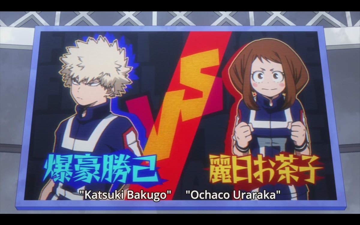 I continue with the fight bakugo vs uraraka