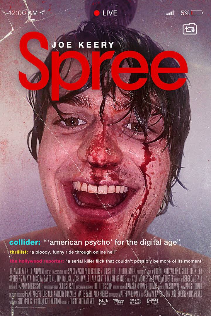 ALorNothing10's tweet photo. If anyones looking for a horror/ dark comedy film to watch go for #Spree on Netflix. Really really good! https://t.co/68svtrEtlT