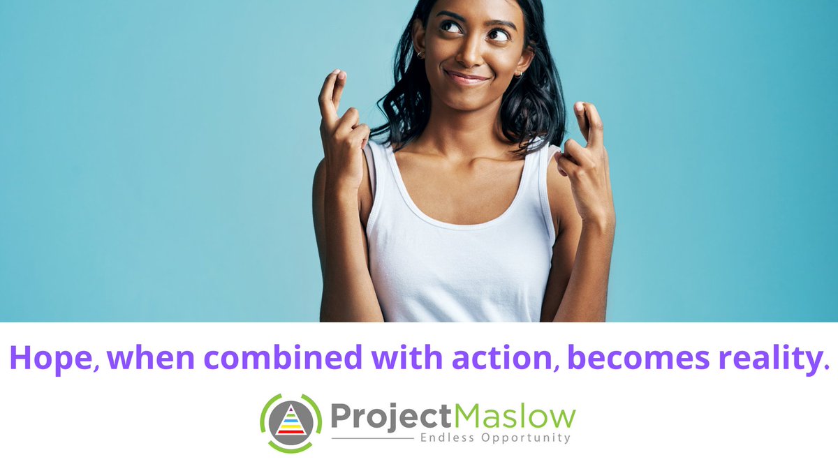 DavidTi21732706's tweet photo. Action gives hope its power.

Project Maslow is helping people find their power, so their hopes and dreams can become their reality. https://t.co/sPEDT8OAlT