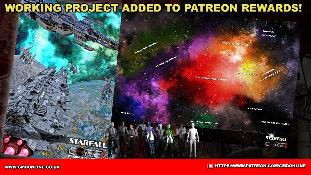 GMDOnline's tweet image. New #corerpg Campaign setting (Work in progress) added to members rewards to download for FREE!
#Starfall 
Sign up now and start unlocking products by earning XP each month!
patreon.com/gmdonline 
#patreon #rpg #scifi #roleplaying #games