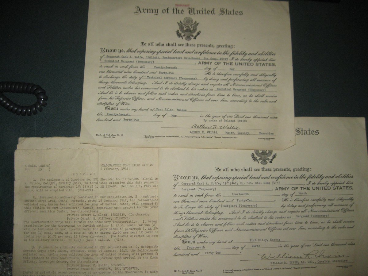 Ok Twitter; let’s work some magic and do your thing here. Today, Central Patrol officers were at a vacant motel on a property crimes investigation. They found these Army documents from 1942 among some stolen property.