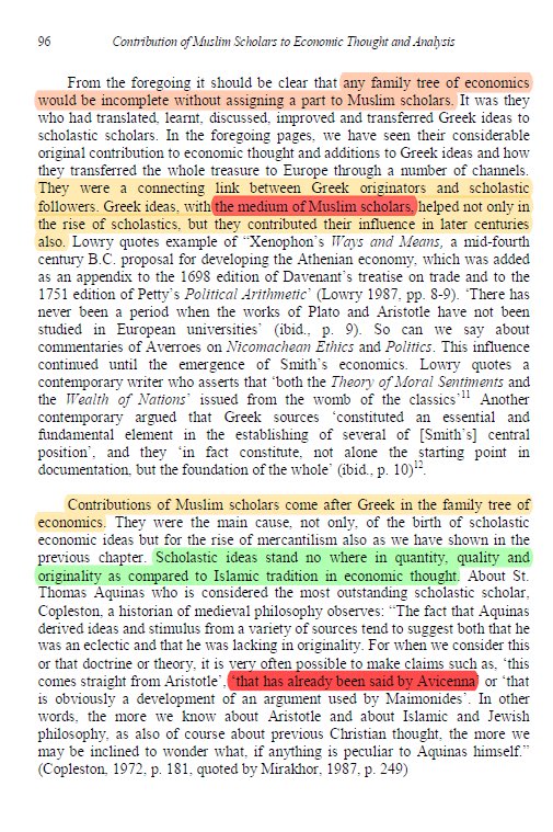 En fait, une grande partie de l'économie qui s'est développée dans le monde contemporain doit son origine à l'islam. Les idées économiques qui ont construit les civilisations sont littéralement volées aux musulmans, mais les savants occidentaux n'ont jamais voulu le reconnaître.