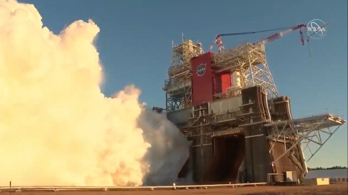 Plume coming from the test stand.