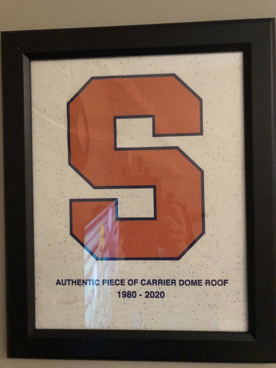 Got a present today.  And it’s not even my birthday!  A piece of the (former) Carrier Dome roof! I bleed Orange baby!  🍊🍊🍊
#SyracuseOrange