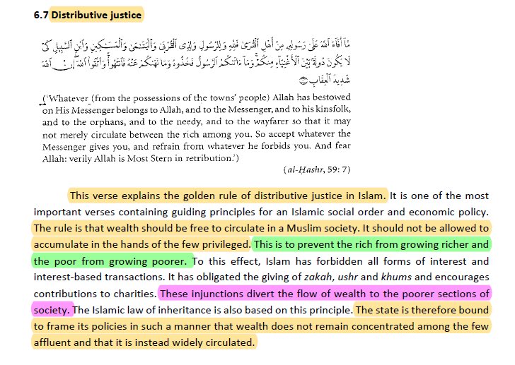 La raison principale de la perfection de l'économie islamique est la plus haute éthique de justice sociale qu'elle imprègne.L'Islam adopte une politique intermédiaire pour le bien-être d'une société qui ne ressemble à aucune forme de notion socialiste, communiste ou capitaliste.