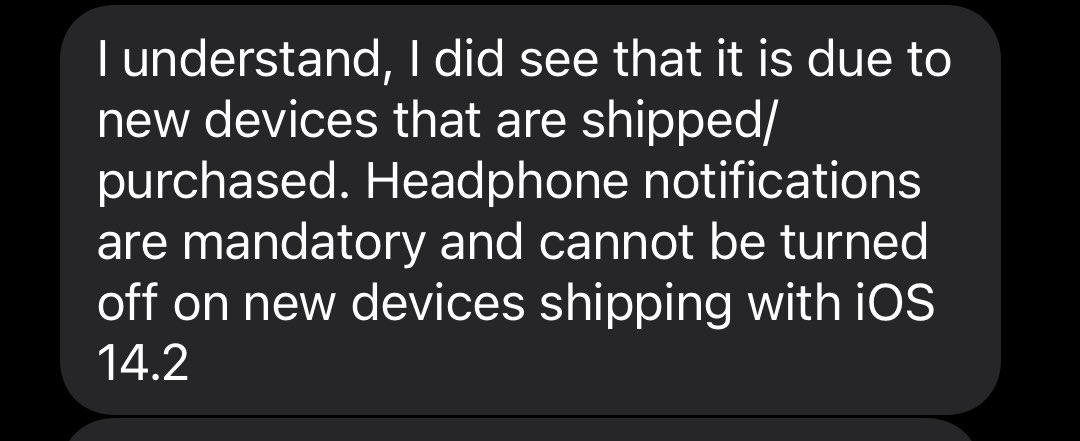 r_mueller21's tweet photo. From @AppleSupport .. why, just WHY mandatory?! Headphone notifications are officially #AppleMapsBad. @tim_cook @Apple #Apple #ios https://t.co/1KqJujjdIC