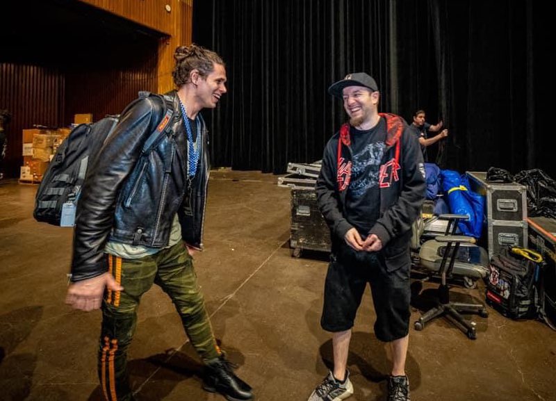 SullivanKing's tweet photo. Y’all why do we look like we’re straight up ready for our first day of school😭😭 @Excision https://t.co/k3tws88GUq