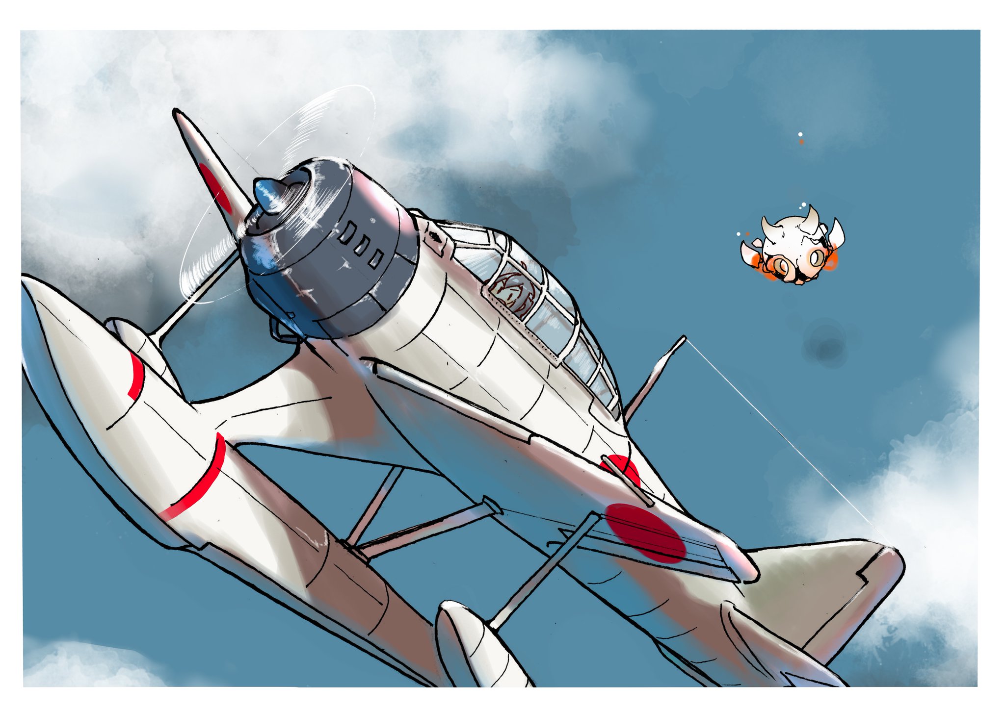 定熊 二式水戦改 熟練 妖精さん vs 深海猫艦戦 定熊 二式水戦改 熟練 妖精さん vs 深海猫艦戦