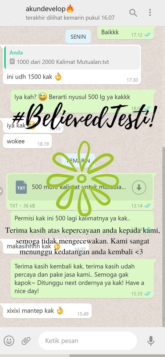believedstore's tweet photo. #BelievedTesti 

Pembuatan 2000 kalimat. 

Selasa, 12 Januari 2021. https://t.co/gpxdrtC4xE