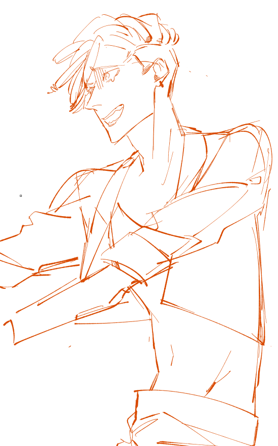 腰が引けてるサムさん 懷 のイラスト