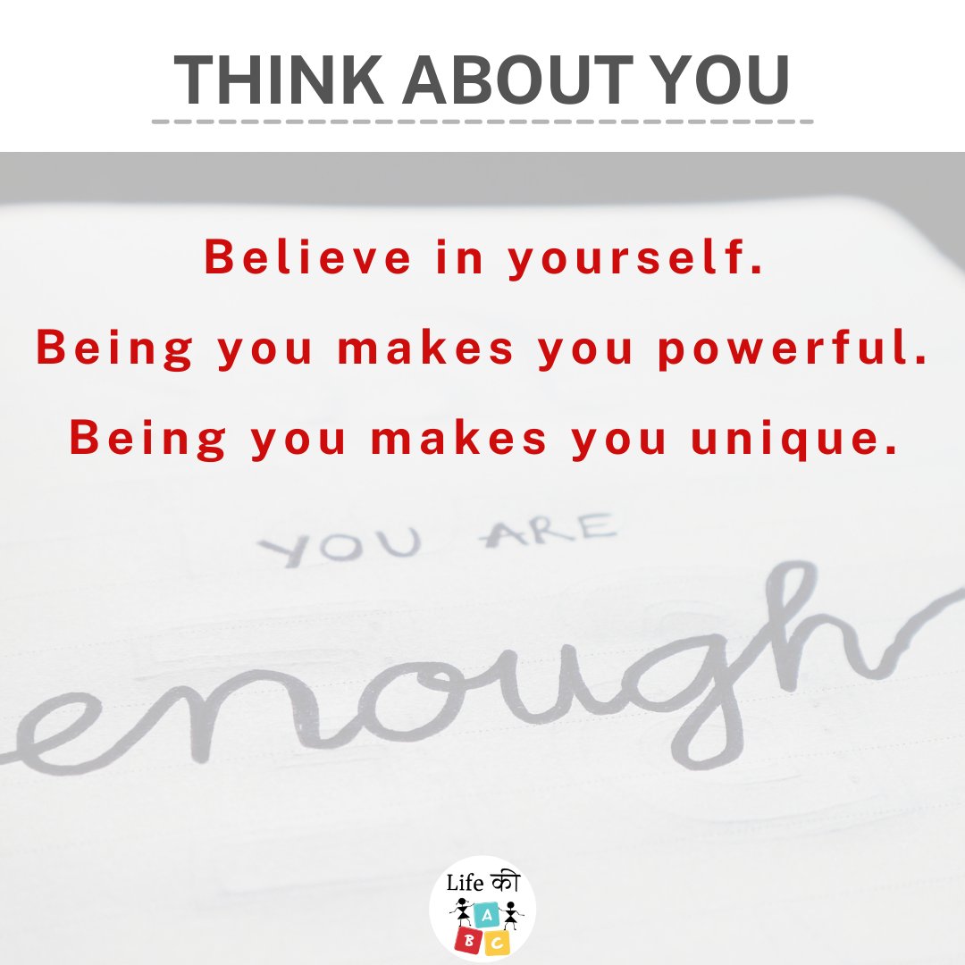 LifeKiABC's tweet photo. Encourage your child (and yourself!) to think about themselves. Often, we spend time thinking, worrying, respecting, and loving everyone but ourselves. 
💥Use these thoughts to create a powerful identity for yourself and watch the world around you follow suit!
#elearning #edtechs https://t.co/9DjkYnnGtH
