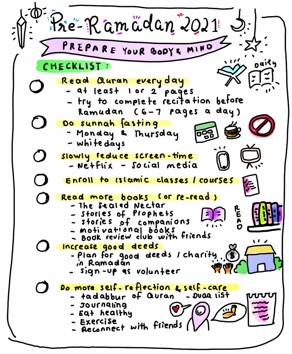 HafizaAbdullah9's tweet photo. Preparing our body and mind for Ramadan 2021 ✨ #ramadan1442 #preramadanprep 

Any other tips or suggestions please share to benefit others ☺️ https://t.co/lnaiia7utq