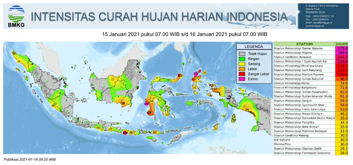 contoh peta curah hujan indonesia