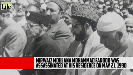 For his defiance to lead the generations of  #Kashmir into darkness, the  #HizbulMujahideen  #assasinated him in his own office on May 21 ,1990.