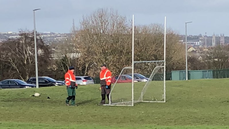 patlucey's tweet photo. Finally found those people who keep moving the goalposts during lockdown. #lockdown https://t.co/SqSApcD9UK