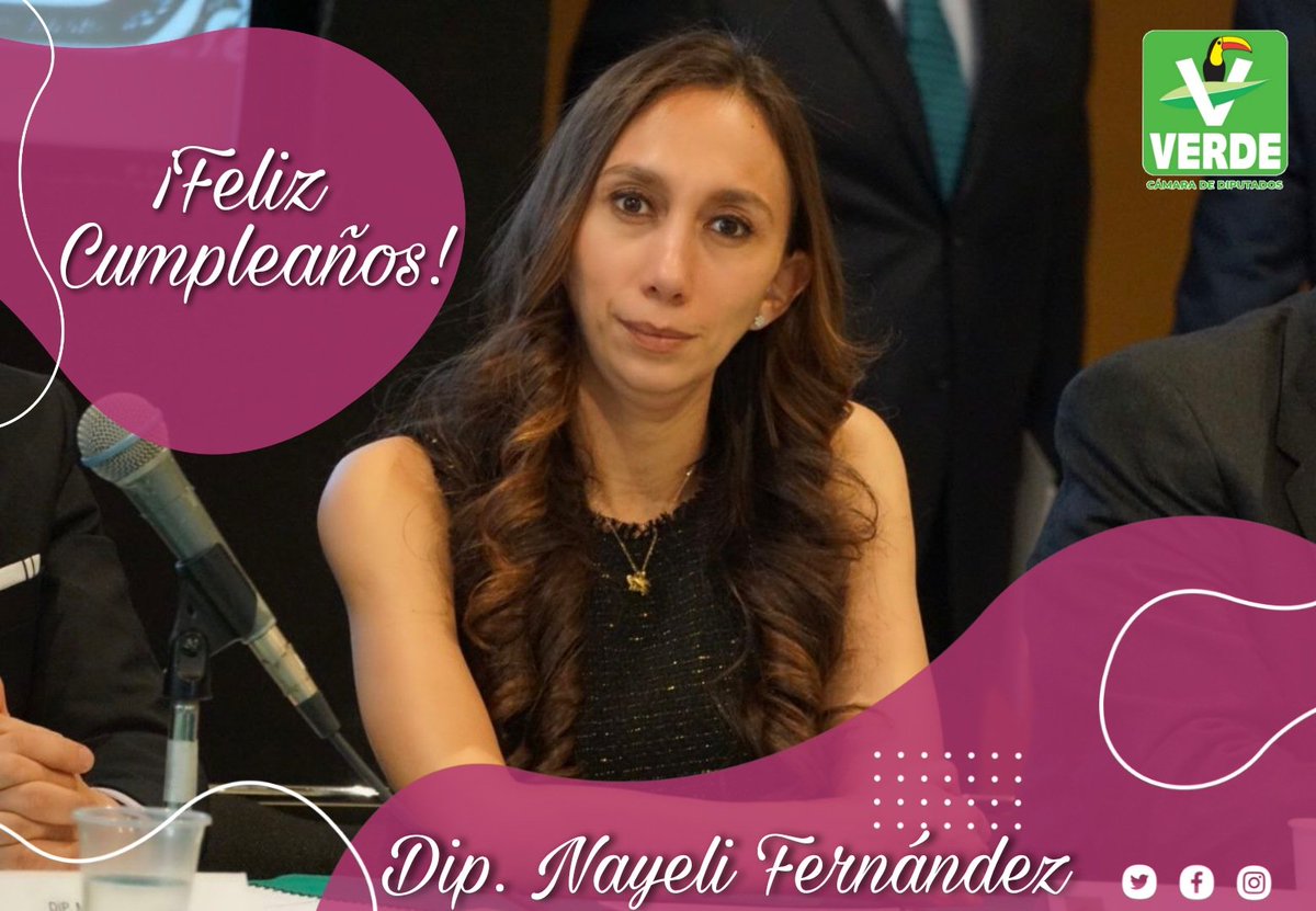 DiputadosVerdes's tweet photo. Enviamos una calurosa felicitación a nuestra amiga y compañera diputada @Naye_Fc, con motivo de su onomástico.
¡Enhorabuena, muchas felicidades! https://t.co/fPlWEH1sp5