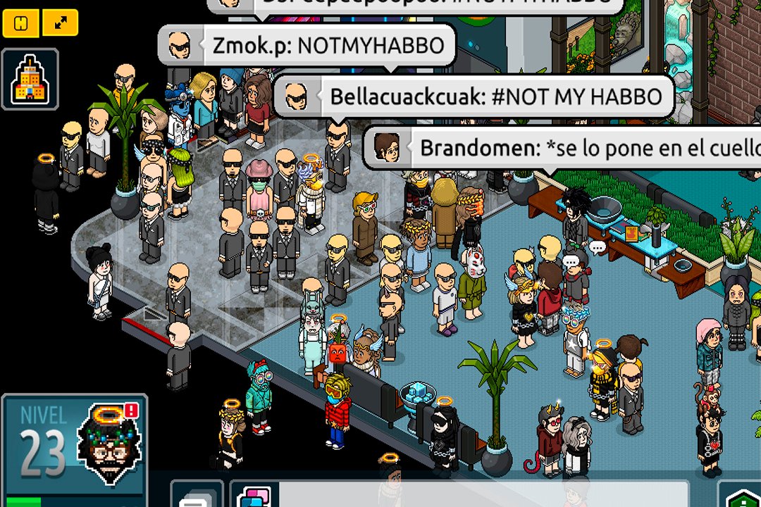 h_shadowplay_es's tweet photo. @Habbo Hello, Mr. 
@Habbo
. As you may see your hotel is completely FULL! We wish for nothing more than a peaceful resolution. We would like a response + trading back. FOR THIS IS #NOTMYHABBO. https://t.co/hlP2NTUCx4