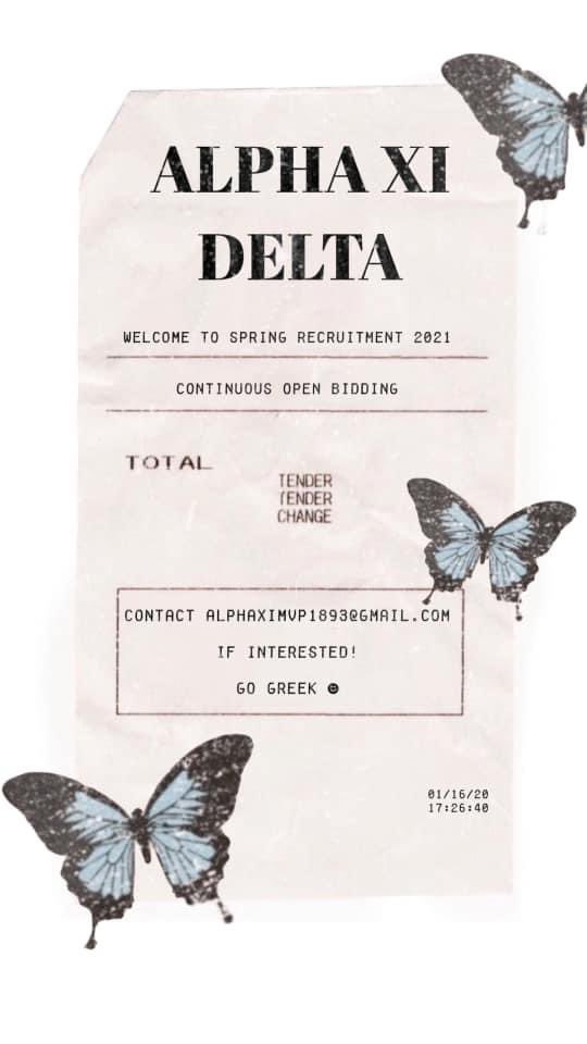AlphaXiDeltaUCF's tweet photo. go greek!🦋 https://t.co/yufyLH0HjU