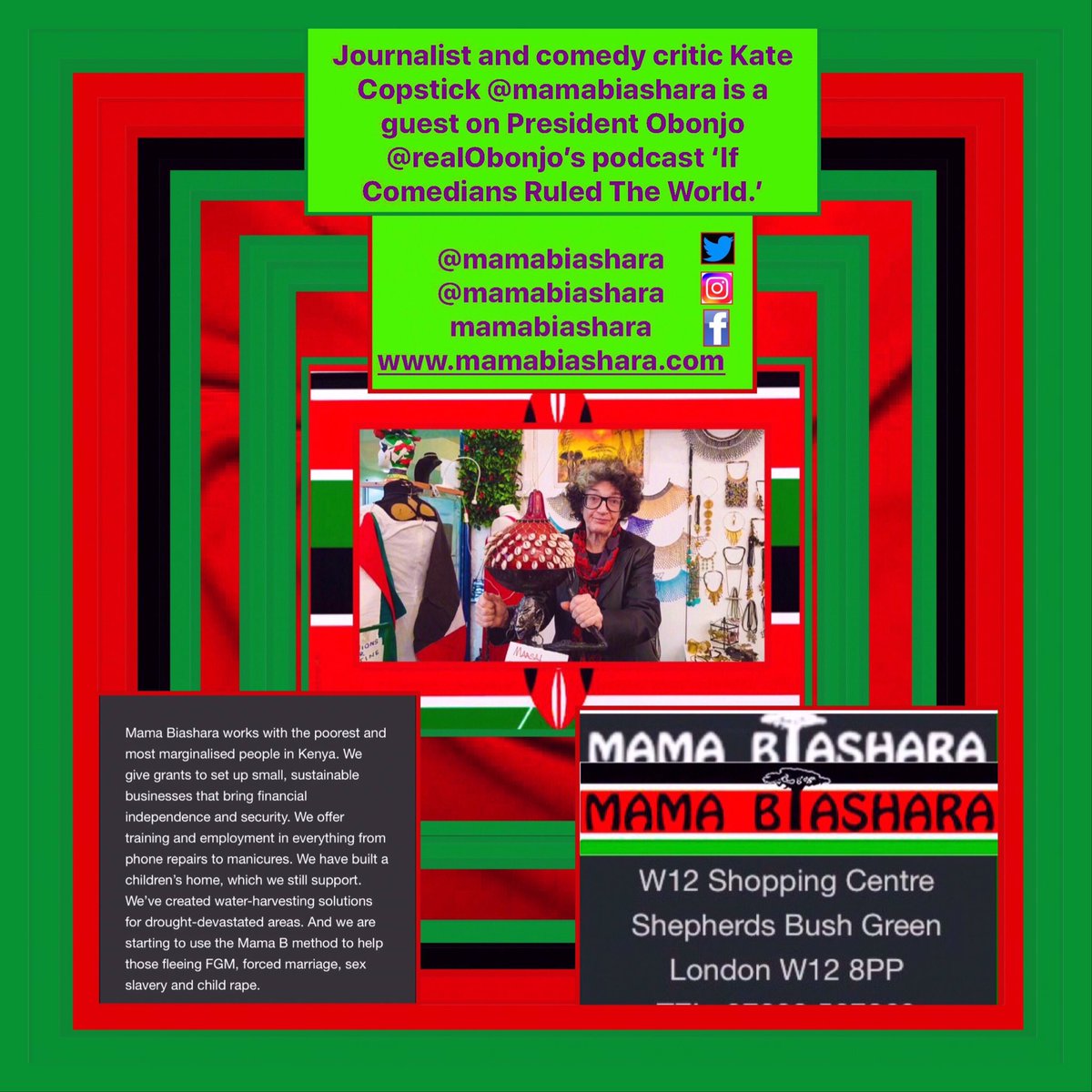 sanshui596's tweet photo. Journalist/comedy critic #KateCopstick #mamabiashara is a guest on #PresidentObonjo #realObonjo’s #podcast ‘If Comedians Ruled The World.’

#brighton #sussex #sailing #eastsussex #westsussex #pune #nashik #juba #django #senegal #quebec #kolkata #kenya #uk

https://t.co/pkdWUkWhol https://t.co/xUDgGf47nO