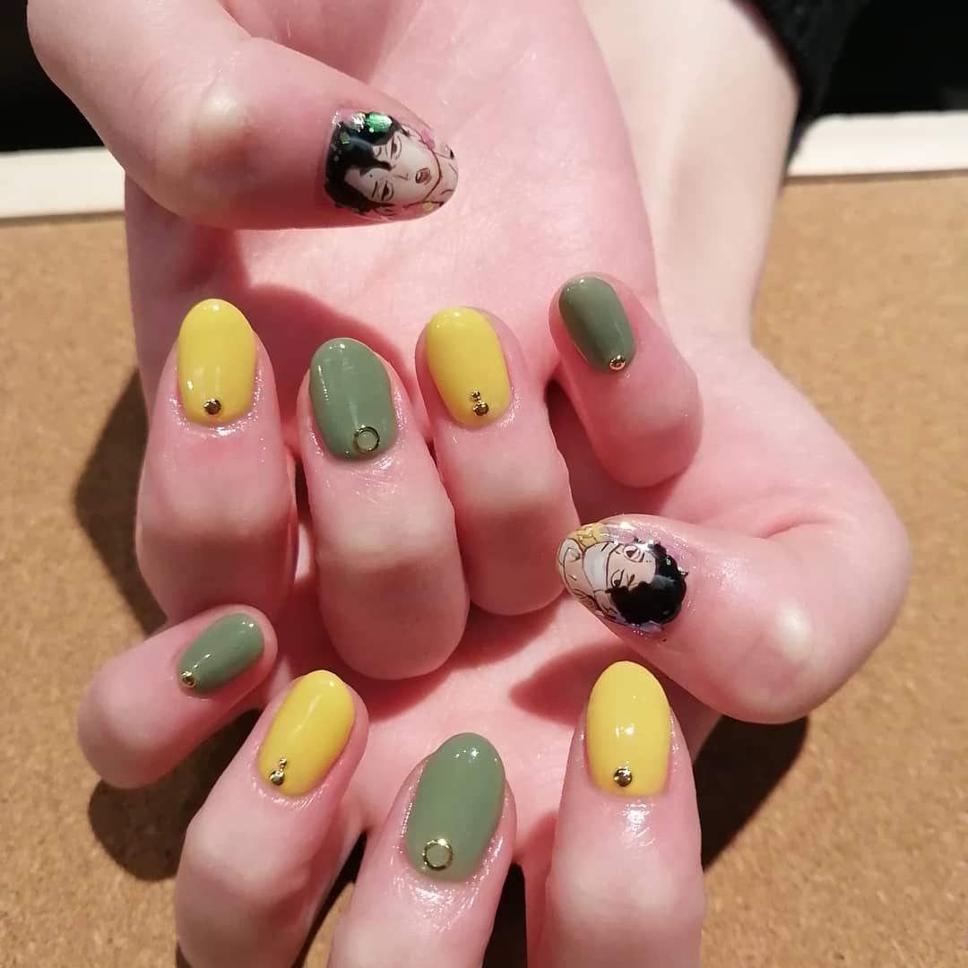 Erie S Nerd Nails お客様ネイル 毎月ハイキューヾ ﾉ ありがとうございました 見返したら東峰先輩推しになったけど グッズ出ないって言われたw 安定の少数派推し ネイル 痛ネイル キャラネイル 手描きイラスト 手描き アート 模写