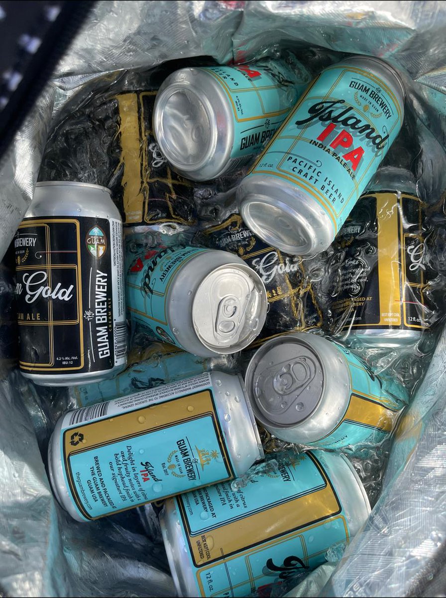 GuamTap's tweet photo. Load up for #SundayFunday with the #GuamGold &amp; #IslandIPA on ice.  

Then keep the #hoppiness flowing throughout the week for every beach day or at the end of every workday with these #MadeInGuam Brews. 

#GuamBrewery #BrewedLocally #DrinkLocal #SupportLocal #Guahan #GuamBeer https://t.co/tPVDwH05Wn