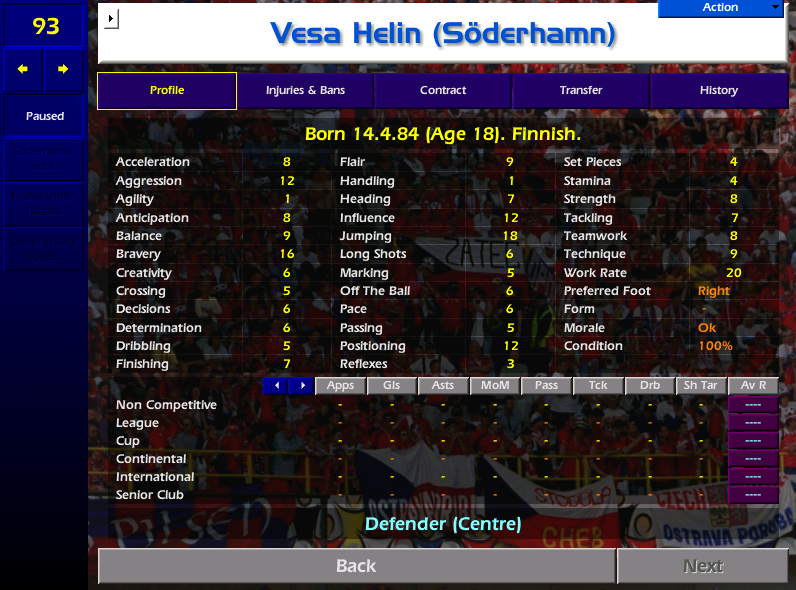 Oh my word! We start 4 of our new 9 and bring a further 2 off the bench, 3 debut goals, firstly 1 for Finn Henriksen (who's actually Danish), then one for Vesa Helin (who is a Finn) and one for Orjan Helland, who's neither Danish or Finn, but Norweigan!