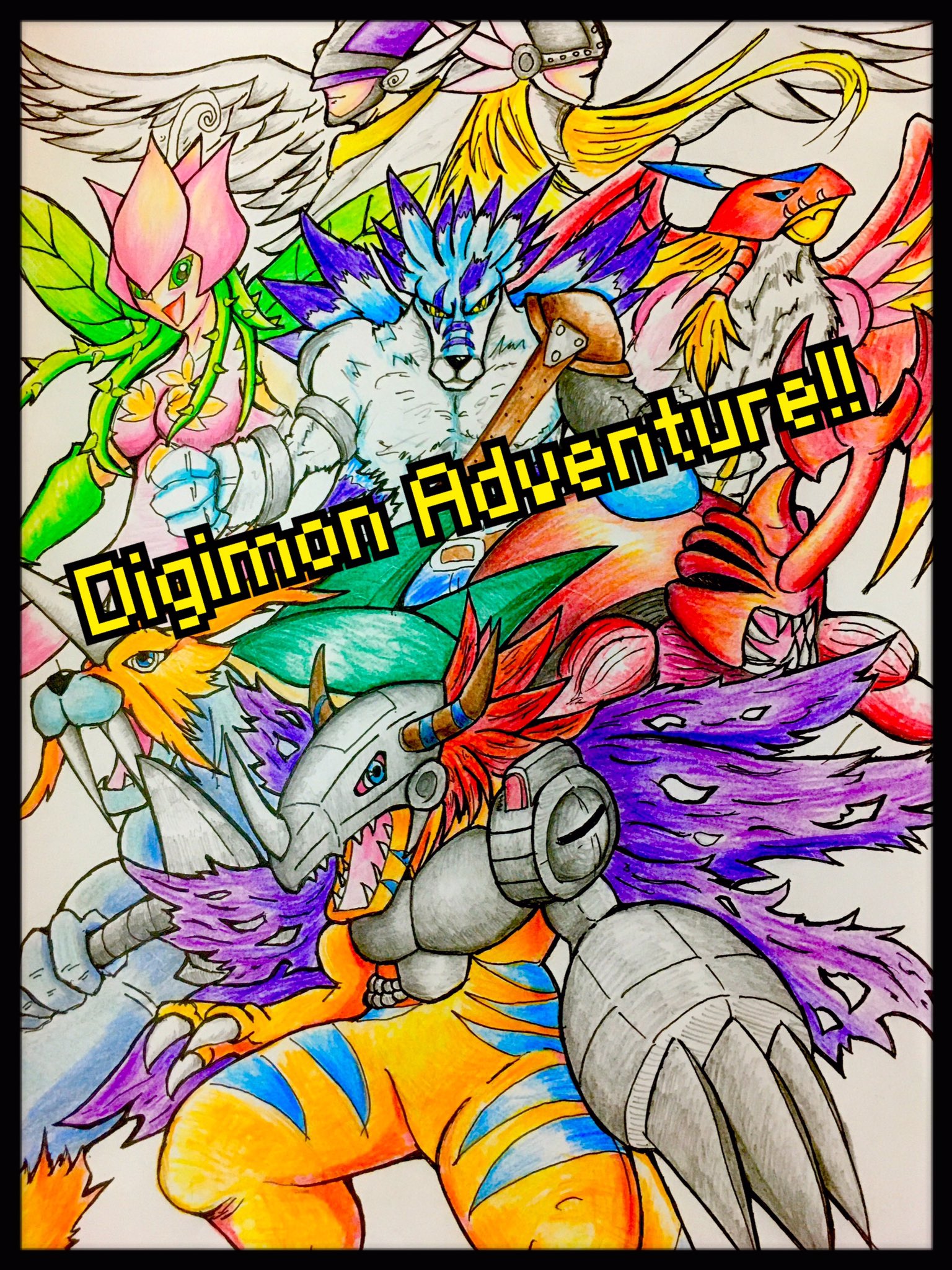 さわd イラスト垢 デジモンアドベンチャー始まるよー 完全体たちの色を塗ってみた リリモンてかわいいな Digimon デジモン イラスト Fanart Illustration T Co Y8tnpntzrl Twitter